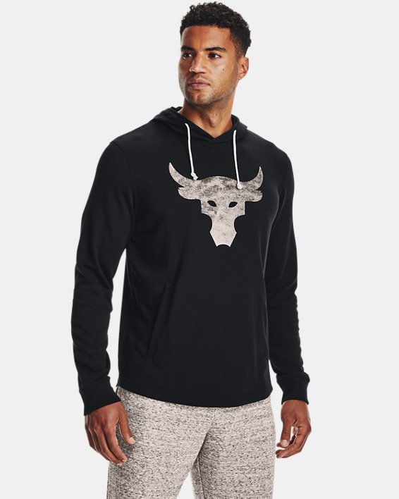 Under Armour Mens Project Rock French Terry Sleeveless Hoodie